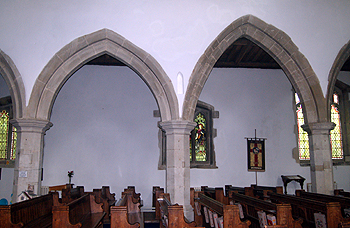 The north arcade seen from the south aisle June 2012